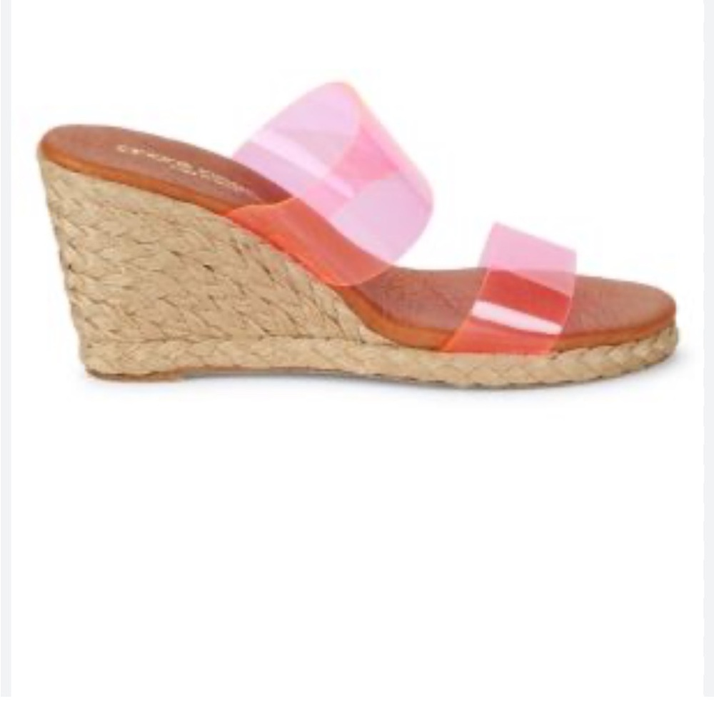New! Andre Assous Women's Pink Slide Sandals